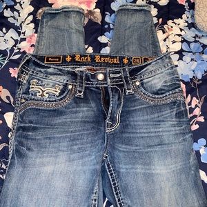 Rock Revival “Darcey” skinny mid rise jeans, size 28.